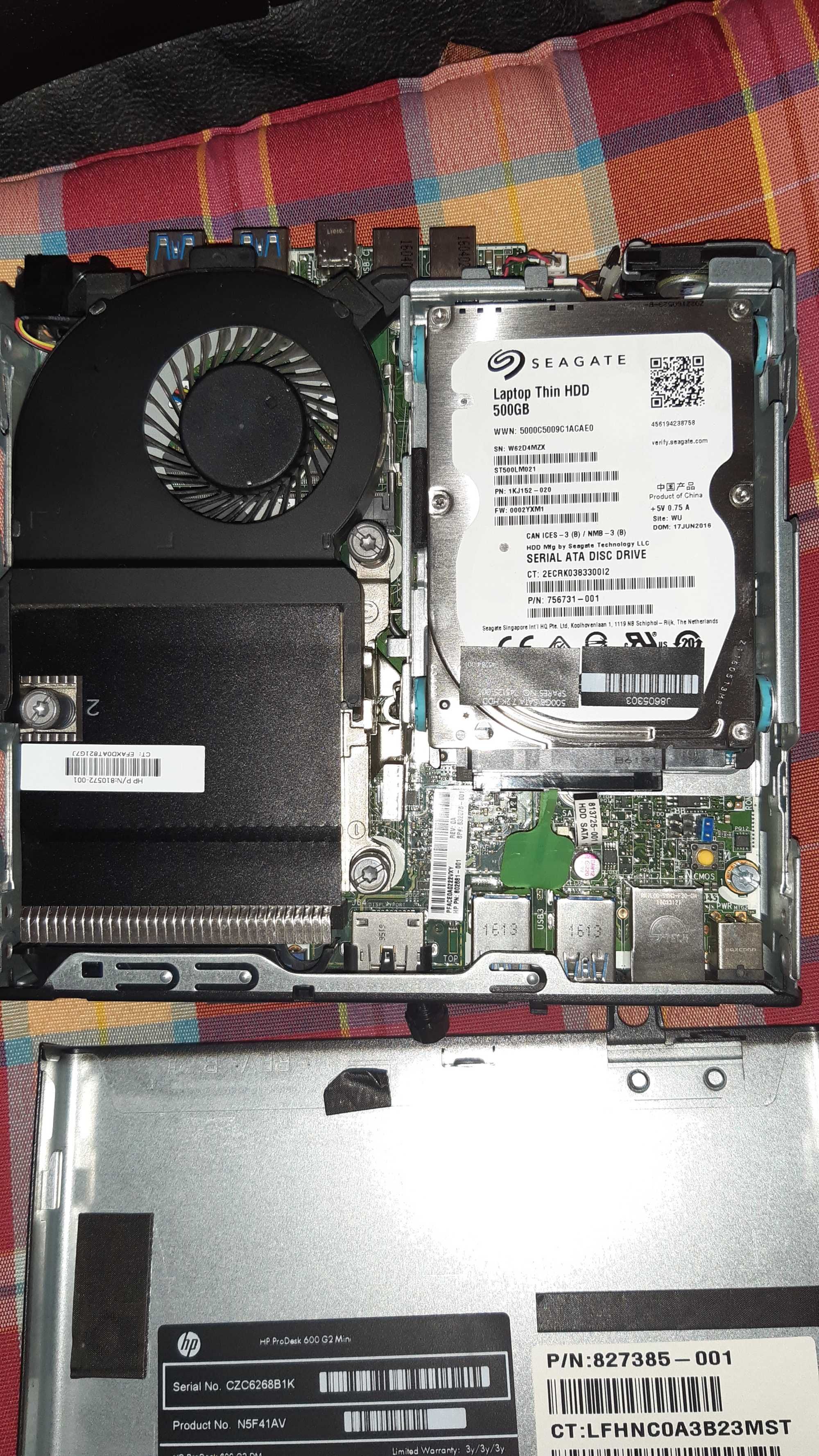 mini PC HP 600 G2 2.9GHz Intel DualCore G4400T ddr4  500GB ca NOU