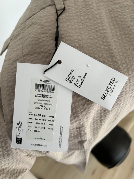 Pantaloni crem Selected Homme masura 50