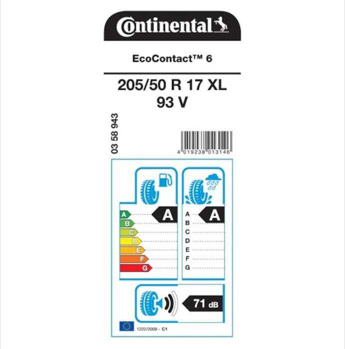 Set 4 Anvelope de vara Continental Ecocontact 6 205 50 17 2025