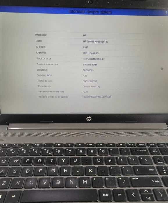 Laptop HP 250 G7 Intel i5, 1.60GHz, 8GB, 256GB SSD, Office, Windows 11