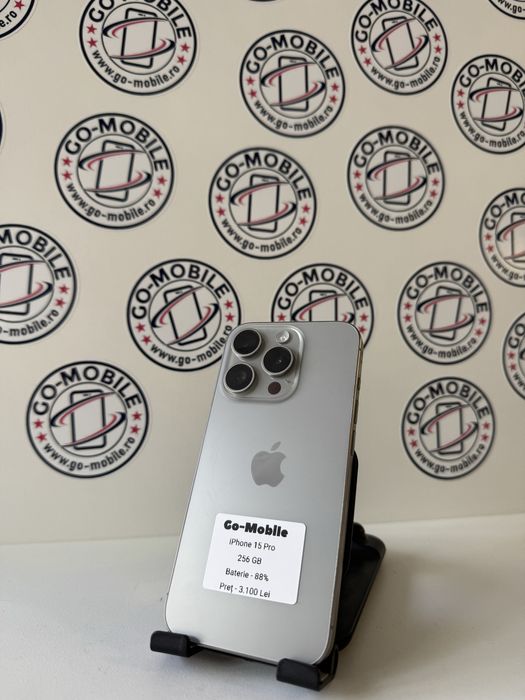 iPhone 15 Pro - 256GB - Natural - 88% - Garantie