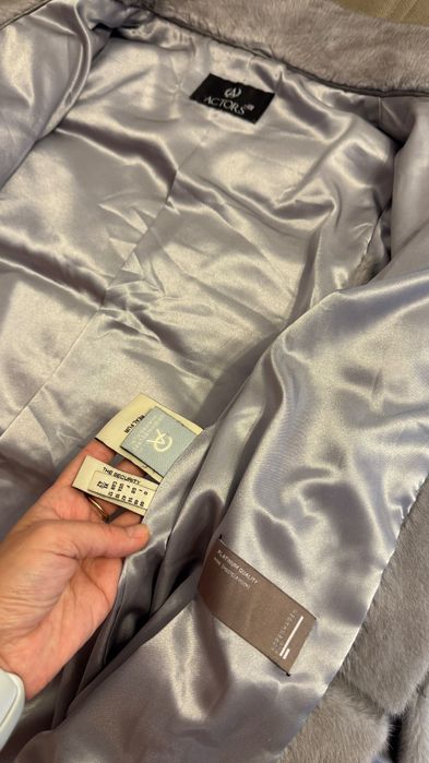 #100 Палто от норка.XL.Actors.Визон.Естествена кожа с косъм.