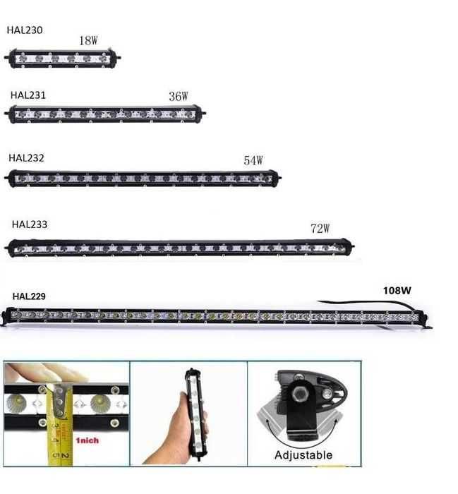 LED Бар от 18W до 729W Нови Лед Барове за АТВ, Джип, 4х4, Offroad !!!