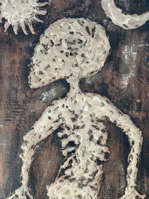Pictura cu ceara pe panou din lemn Victor Brauner