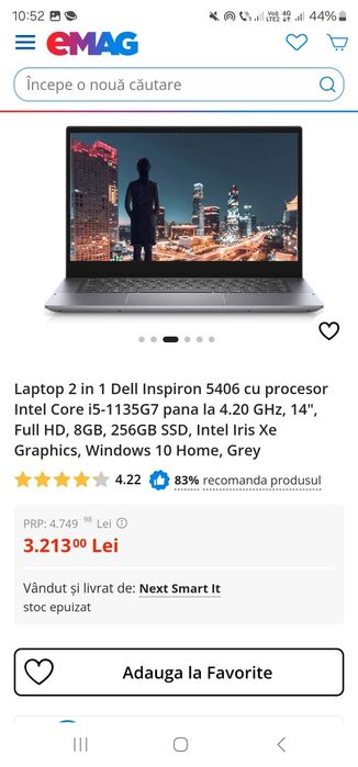 Laptop 2 in 1 Dell inspiration 5406 i5 schimb cu PS5
