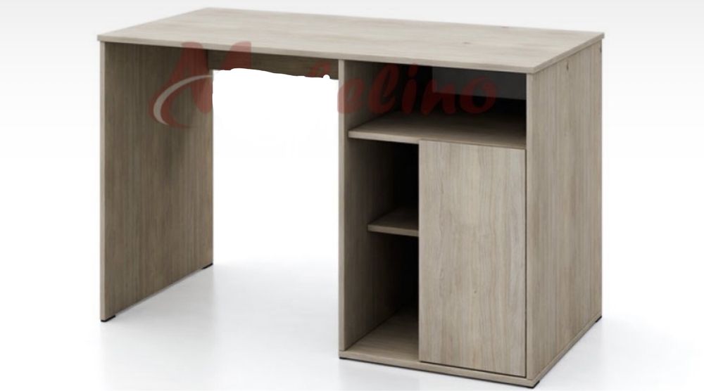 Birou, furnir stejar alb castan virginia, ikea mobexpert kika