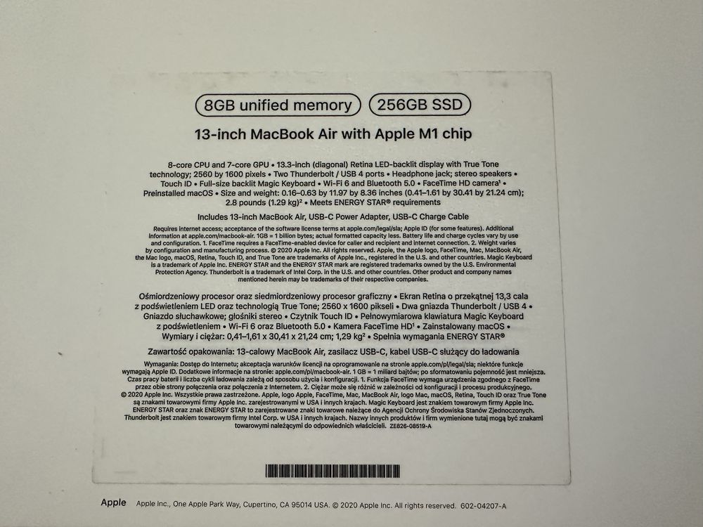 13-inch MacBook Air with Apple M1 chip