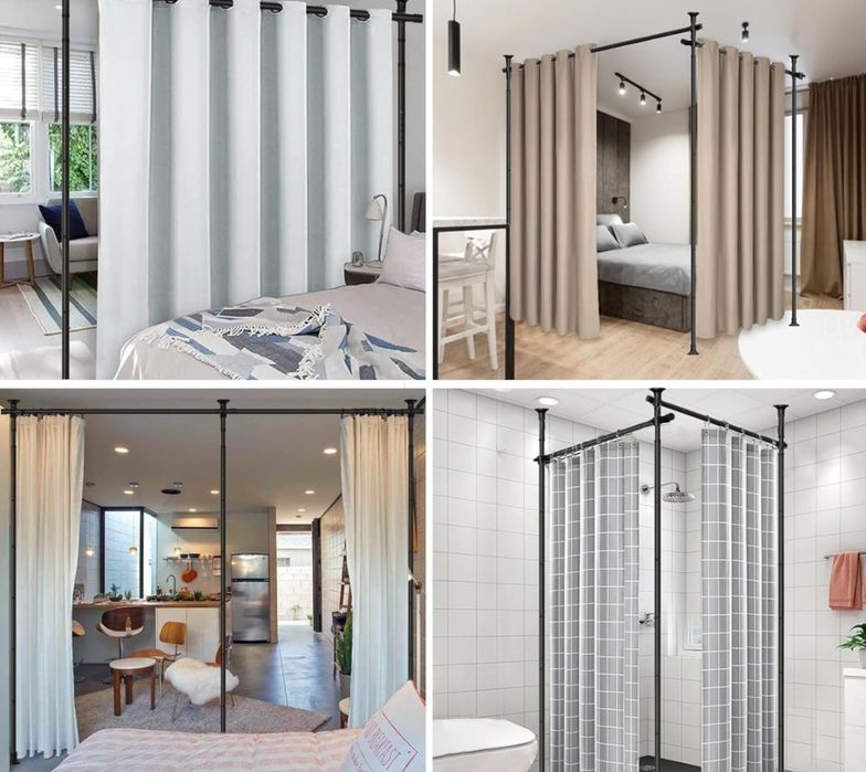 Cadru separator de cameră din oțel inoxidabil, nou