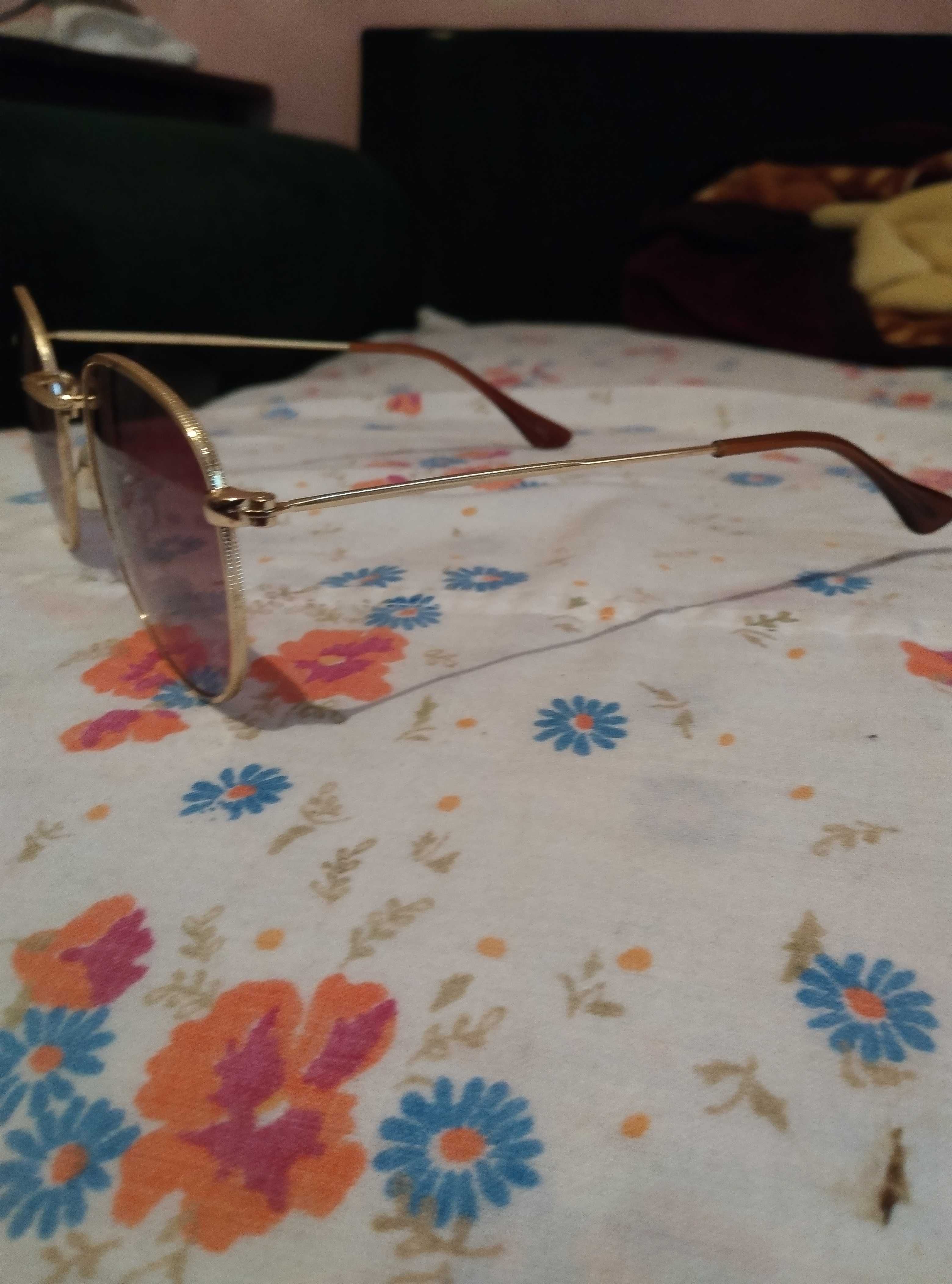 Ochelari Ray ban New aviator nr 3447 rama aurie cu model filigran