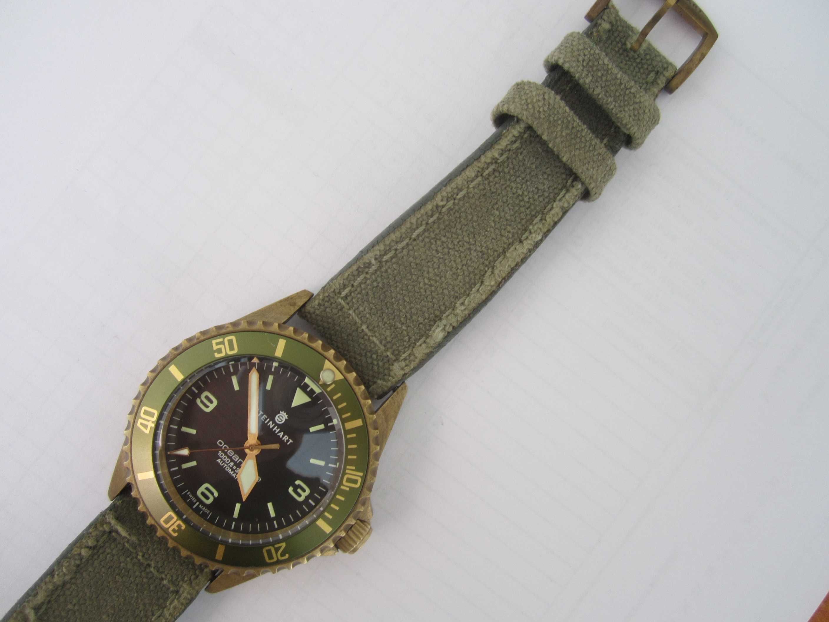 Steinhart Ocean One Bronze GREEN Diver часовник 42mm