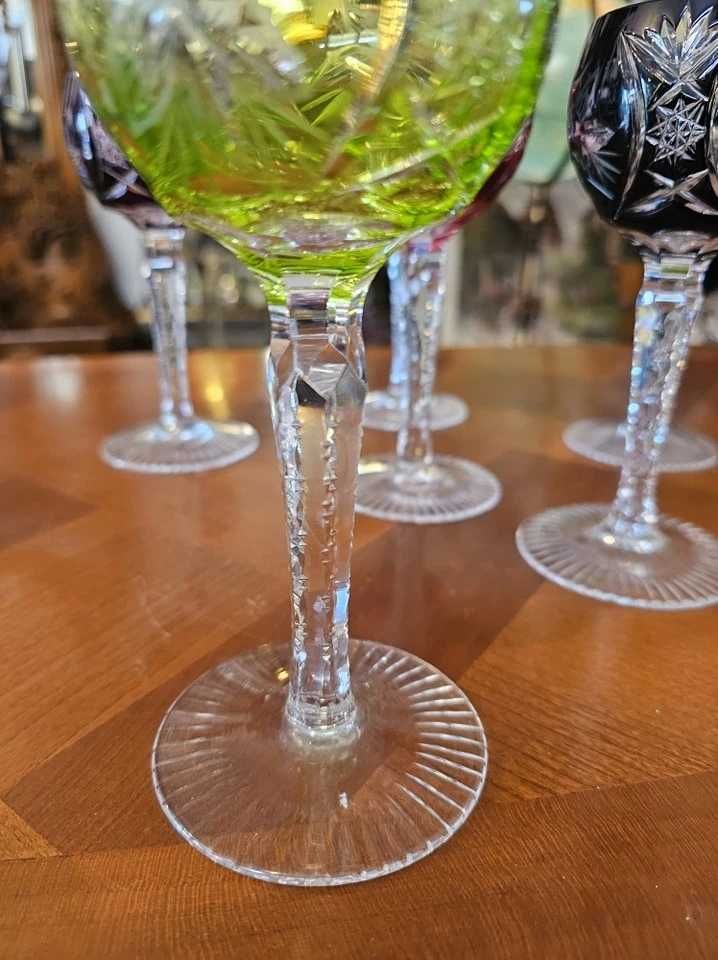 Set de 6 pahare vintage din cristal
