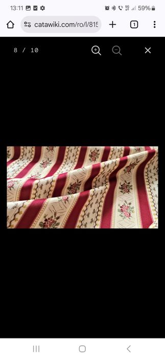 Vand metraj bumbac tesatura Damasc lux San Leucio fabricat in Italia