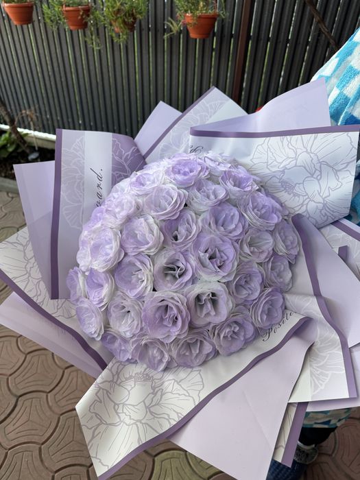 Buchet de trandafiri din sapun cu sclipici