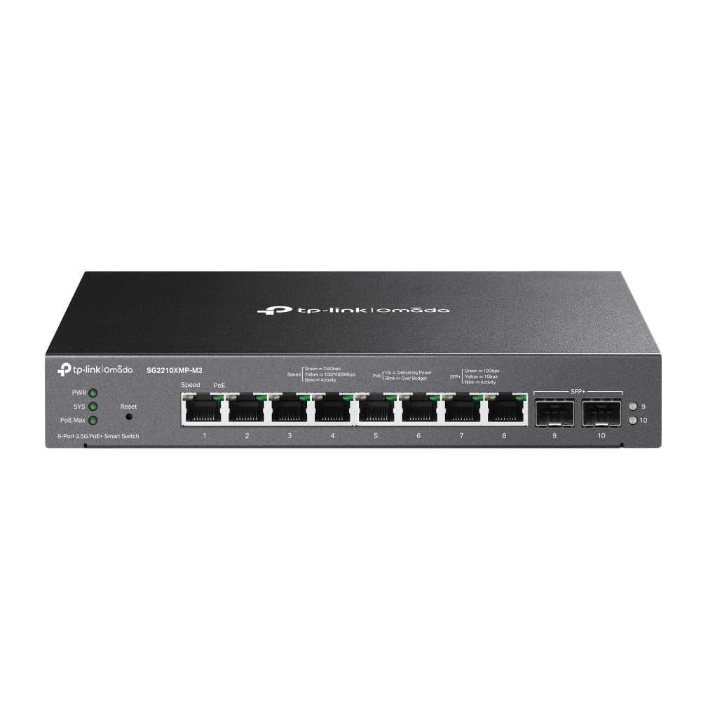 Управляемый коммутатор TP-Link 	SG2210P-M2 Omada 8-Port 2.5GBASE-T
