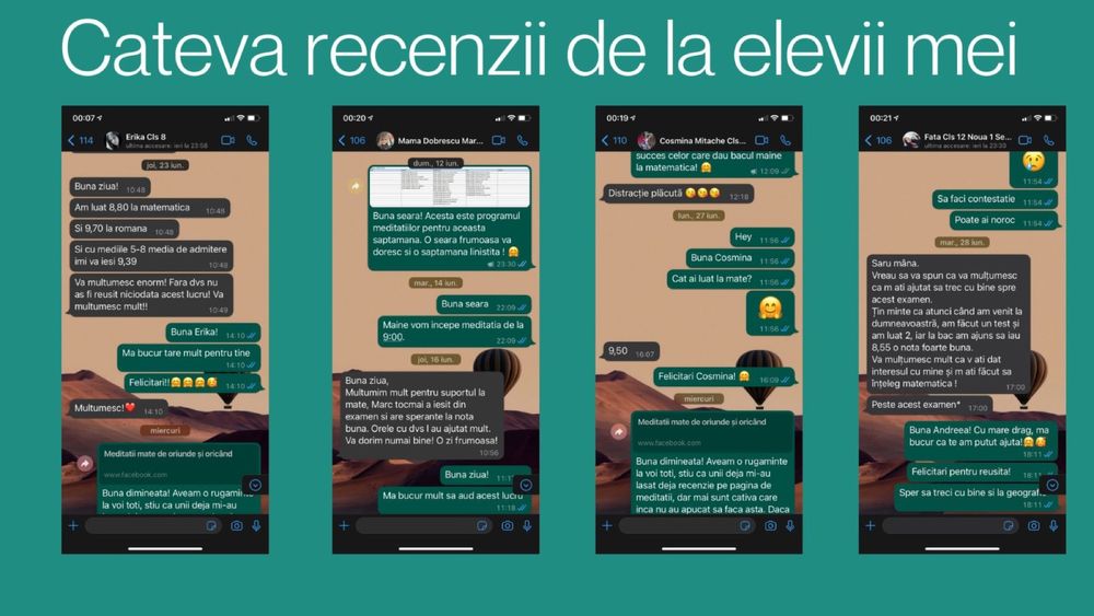 Ofer meditații individuale/grup la matematică online si fizic