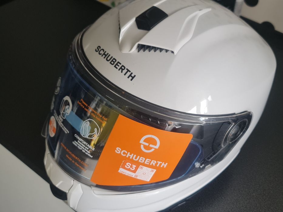 Casca moto Schuberth S3 mărime XS / S  (53cm) full face alb lucios