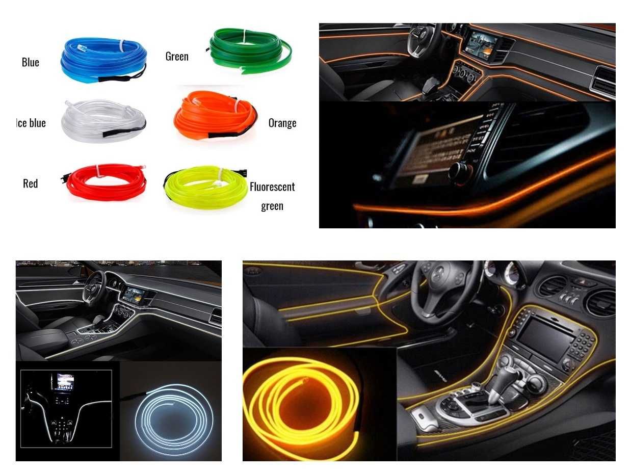 Lumini Ambientala Interior Auto - Tub Led Auto Flexibil 12v