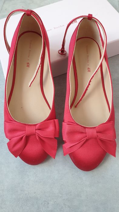 HM & Rocha pantofi NOI fetita satin 33