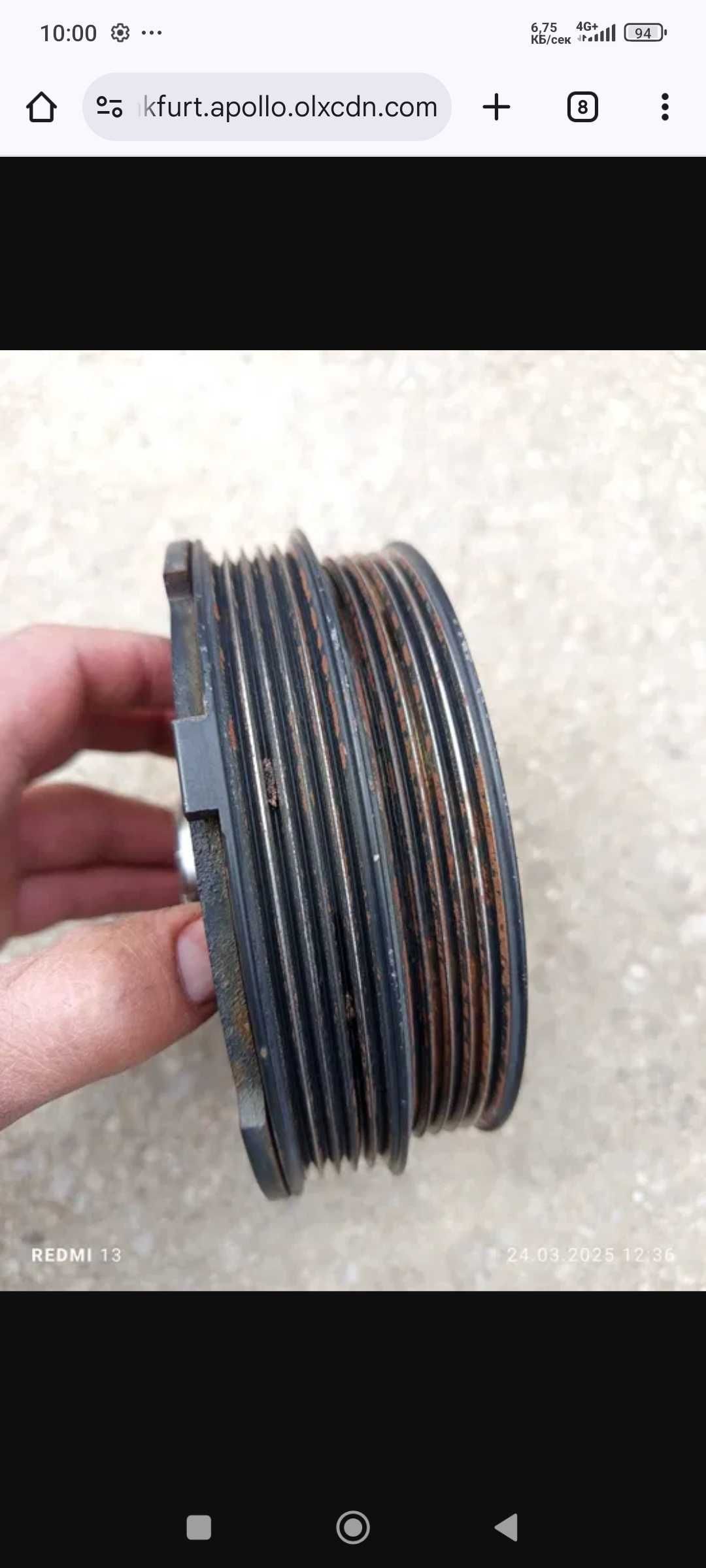 Демпферна шайба BMW E46 136hp M47D20 Topran