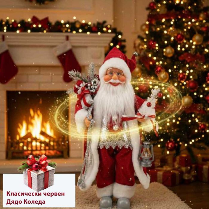 Дядо Коледа фигура - ръчна изработка за празничен декор