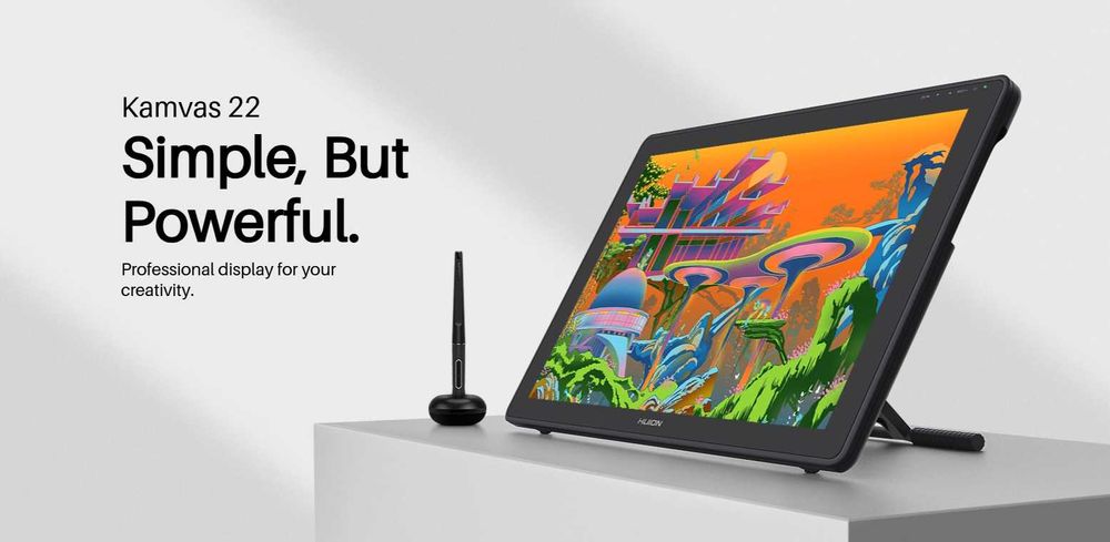 Tableta grafica "22 inch Huion Kamwas Usb tip c stilou fara baterie