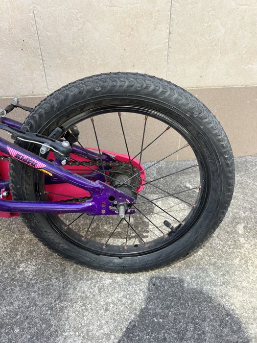 Детски велосипед Drag 14 Rush Розов/Лилав + каска