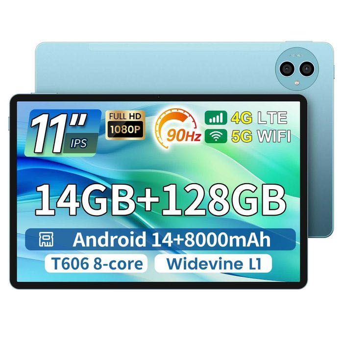 Tableta Teclast P50 11 inch Wifi +4G Android 14,Albastru,6GB RAM,128GB