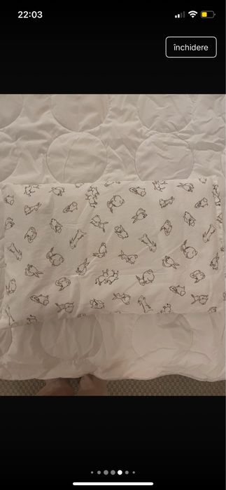 Plapuma si perna cu lenjerie pentru ele de la ikea