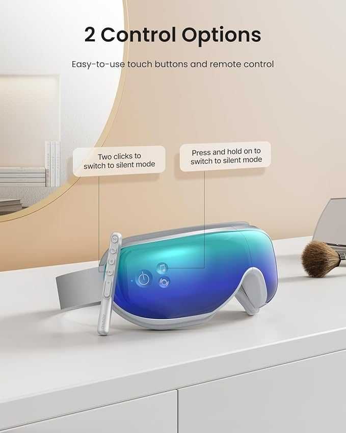 Масажор за очи RENPHO Eyeris 1 отопляема маска, компресия, Bluetooth