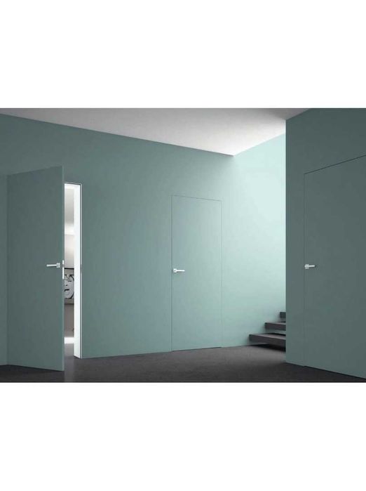 Скрытые двери под покраску кромка матовый хром