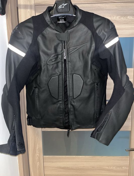 Geaca moto piele ALPINESTARS GP Plus R V3 Black 48