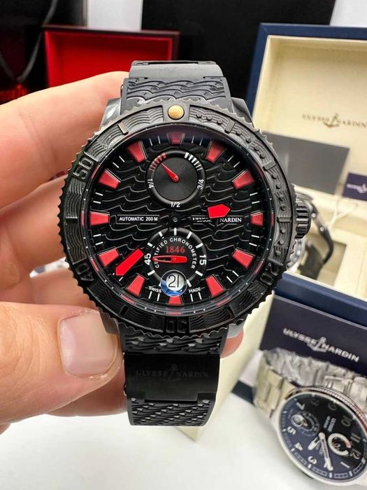 ulysse nardin maximarine черно червено