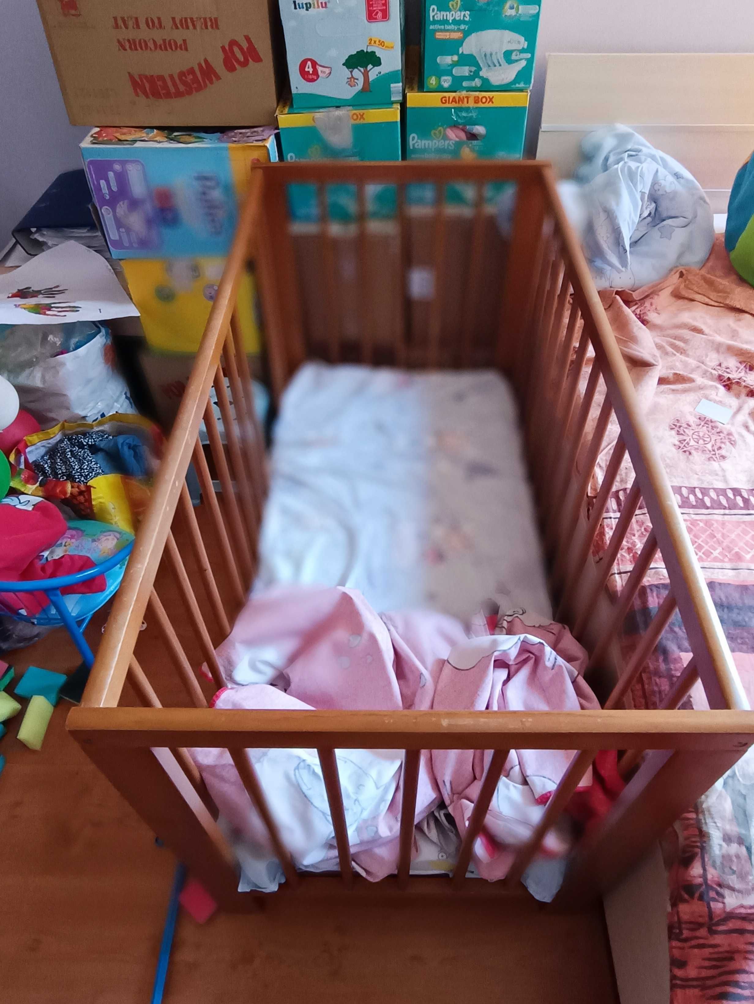 Детско дървено легло, Бебешка кошара (креватче) легло за новородени