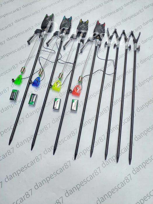 SET 4 Avertizori FL JY56 CU 4 Swingeer MKM2 cu iluminare si 8 Tije