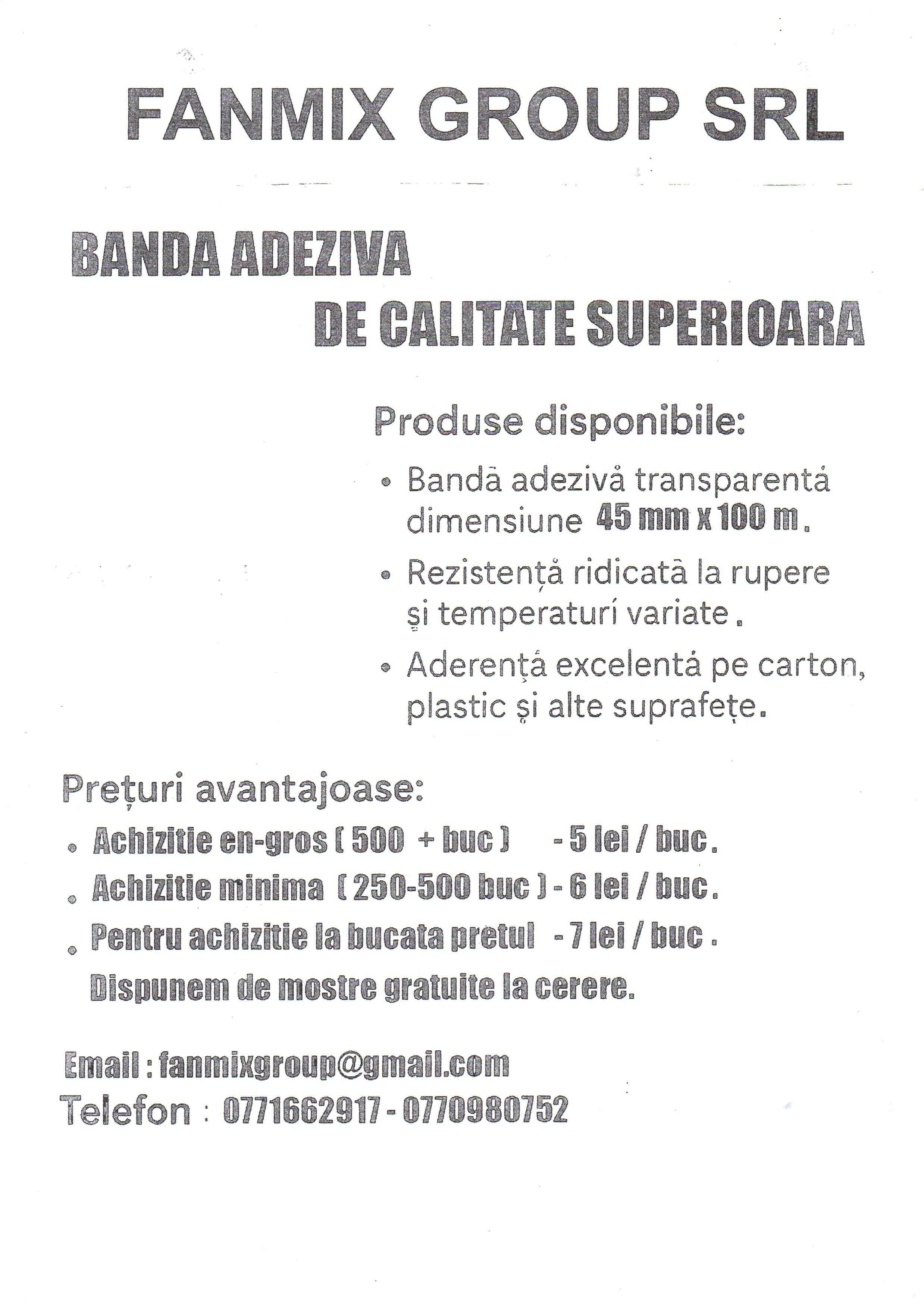 Banda adeziva 45mm x 100m, transparenta, 38 microni