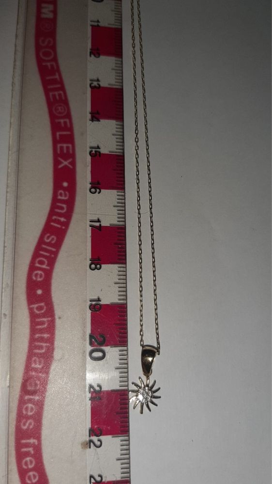 Set aur 14k 585 lant cercei si pandantiv