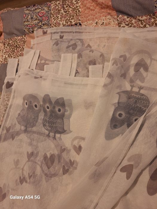 Set 2 perdele cu bufnite 137/243 cm