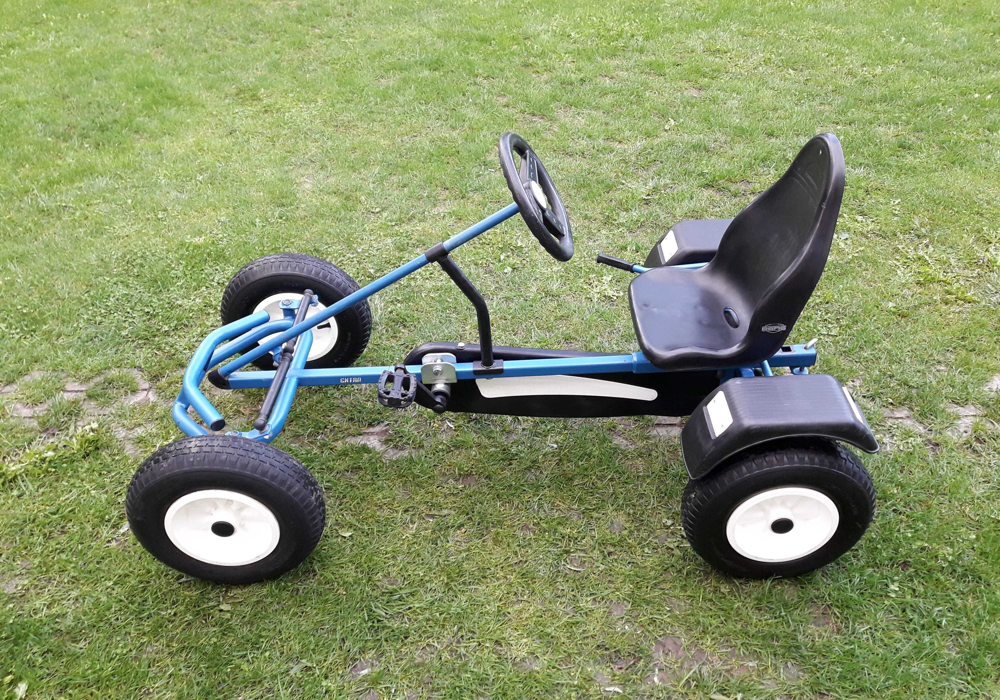 Cart (Kart) cu pedale pentru copii/adulți Berg Extra AF - albastru/alb