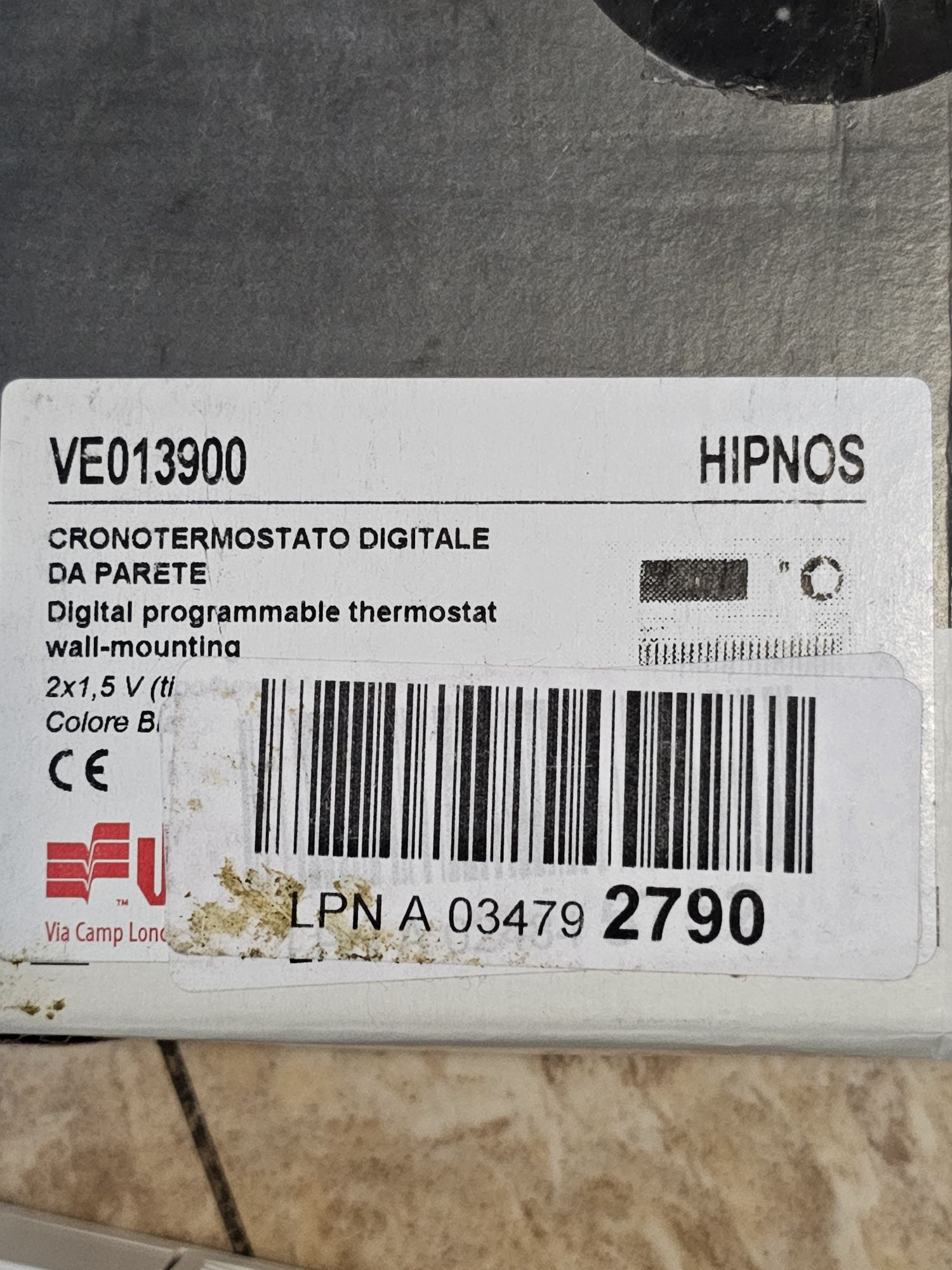 VEMER VE013900 Cronotermostat de perete cu glisoare pentru cazan, prog