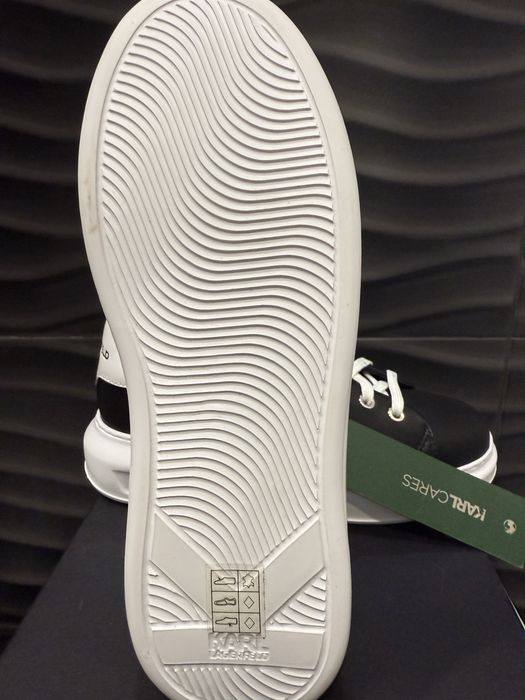 ПРОМО! Черни сникърси от естествена кожа Karl Lagerfeld 37 номер