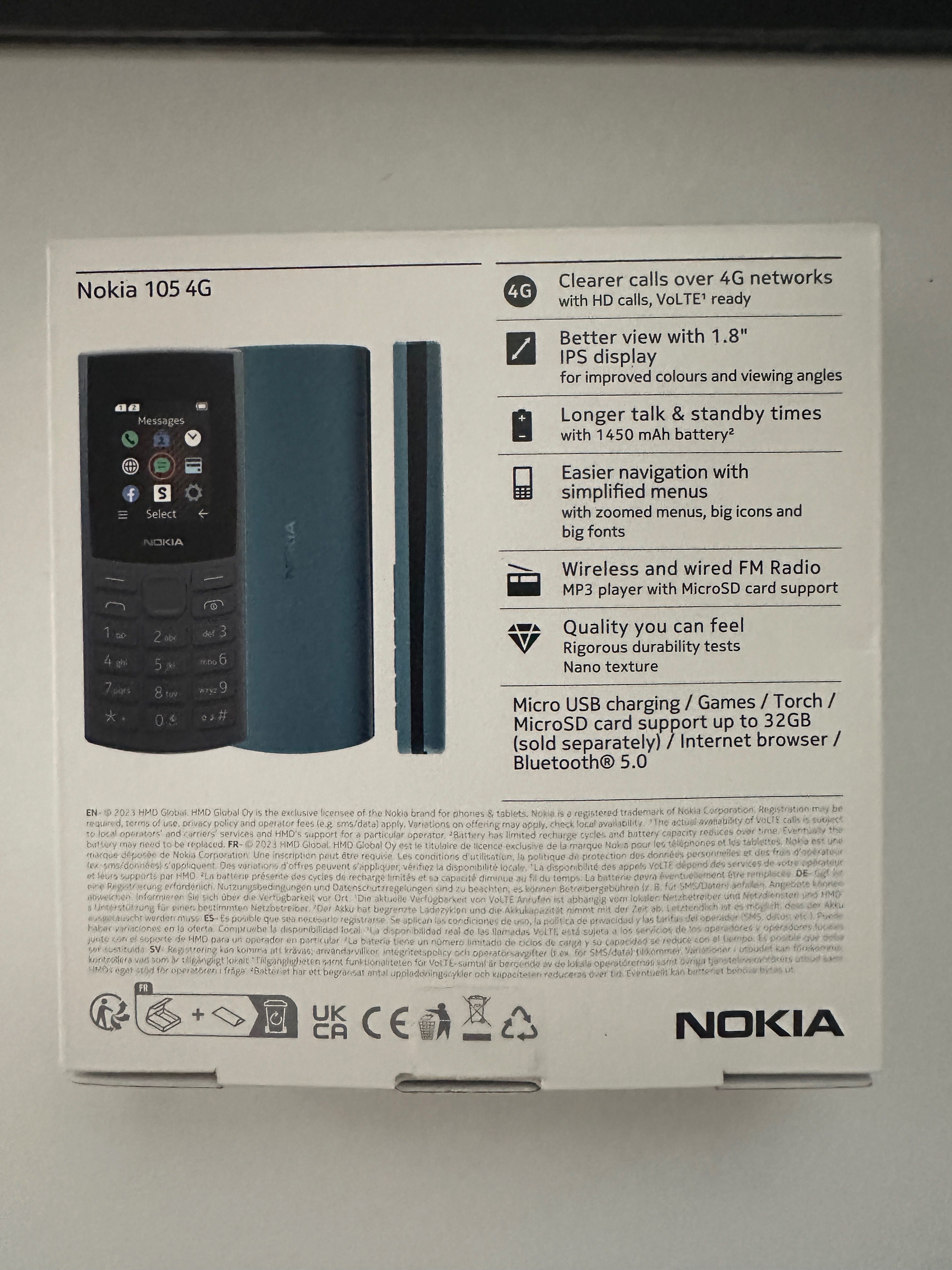 Telefon mobil Nokia 105, Dual SIM, 4G, Black