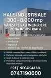Hale de vânzare sau închiriere – 300 mp - 8.000 mp – zonă industrială