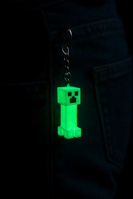 Breloc Creeper Minecraft fosforescent