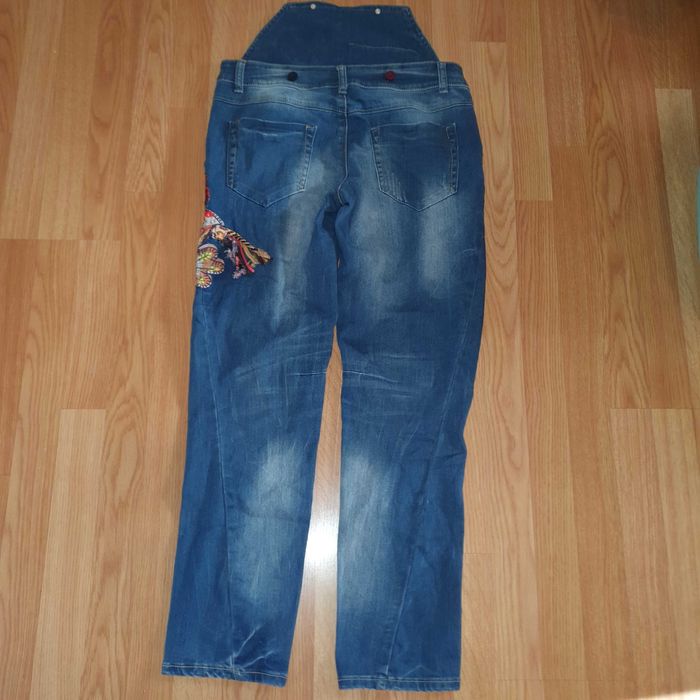 Pantaloni salopeta boyfriend blugi Desigual dama
