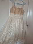Rochie scurta aurie cu alb marime 36