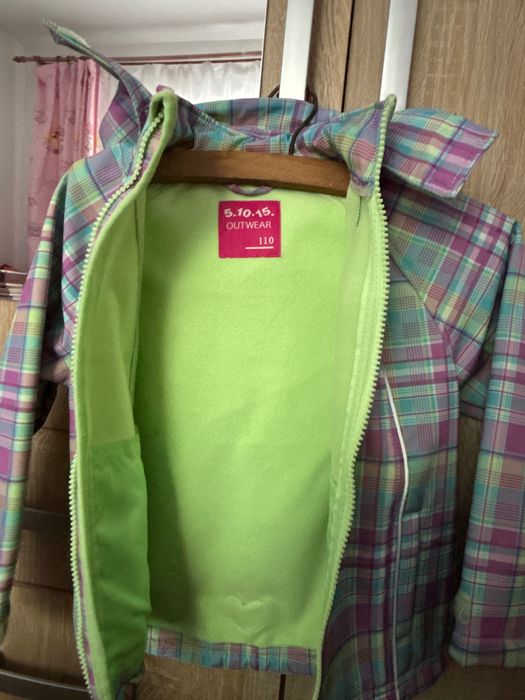 Geacă vânt cu polar, Noriel, pentru fete 4-5 ani