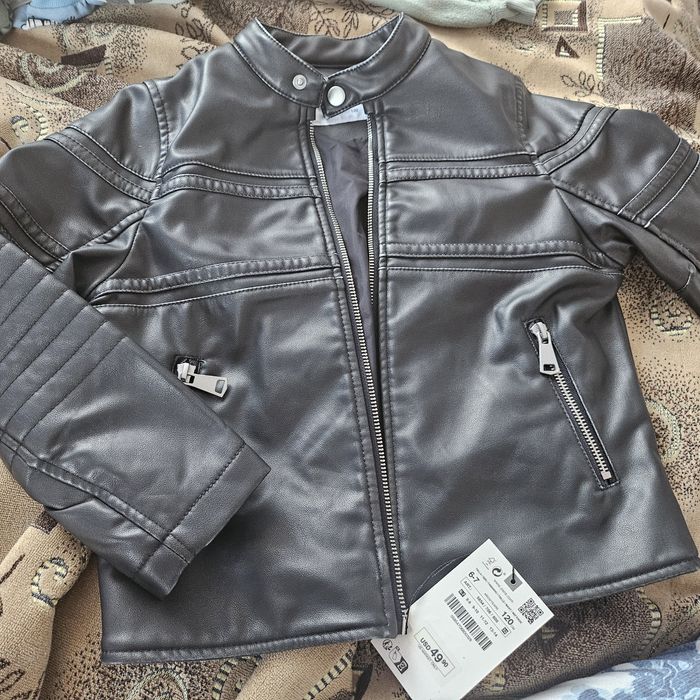 Geaca NOUA motociclist Zara copii imitatie piele