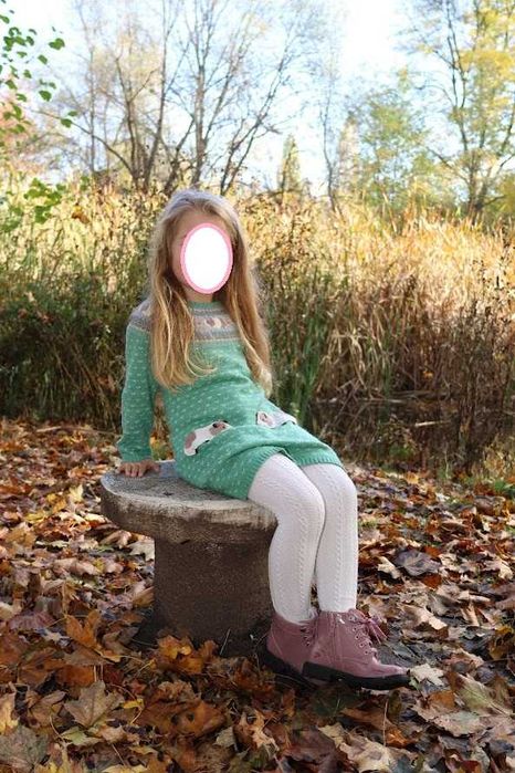 Плетена рокля Jojo Maman Bebe кашмир и вълна с морски свинчета