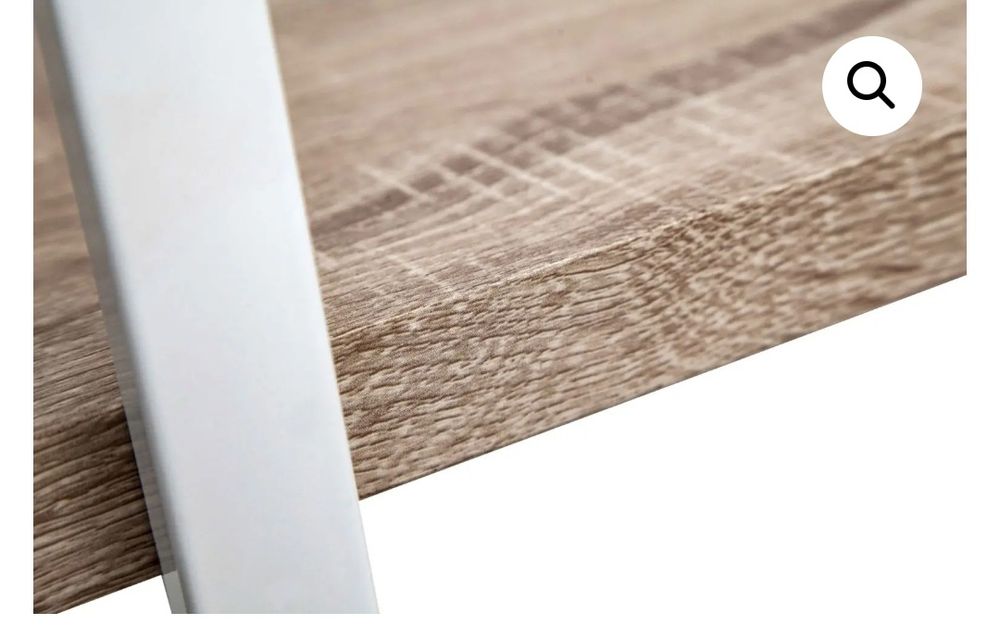 Стенен шкаф, метален дървен индустриален дизайн височина 140см бял