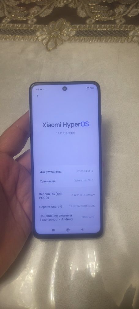 Xiaomi Poco X4 GT 16/256Gb 5G Silver Igravoy Flagman Sastayani Yaxshi
